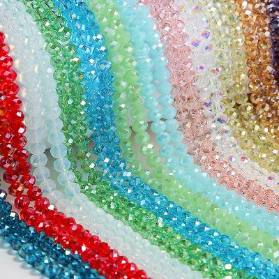 China Other New High Quality 6*8MM Coating Colors Crystal Glass Beads Faceted Crystal Beads For Jewelry Making Jewelry Diy Beads for sale