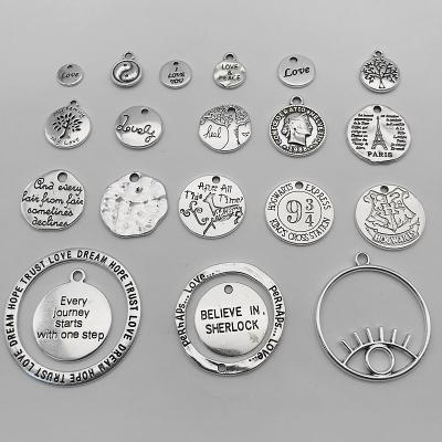 China 10 Pcs Tree Of Life Tin Alloy Metal Charms Love Charms For Jewelry Making Jewelry Accessories Pendants for sale