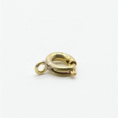 China Jewelry Making H-5.5 Spring Ring Clasp Made of Korea Good Quality Brass Raw Material Without Plating 4000 Pcs Per Bag for sale