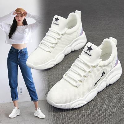 China STRIPING WALKING SHOES 2020 New Style Canvas Cheap Lace Sports Shoes For Lady for sale