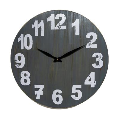 China Factory Wholesale 24-Inch Style Antique Silent Arabic Numerals Non-ticking Decorative Wall Clock For Home Decor for sale