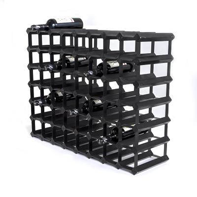 China Convertible Wooden Wine Rack Worktop Rack Wine Rack Wooden Table Rack for 56 Bottles for sale