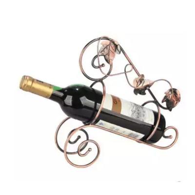 China Factory Supply Convertible Single Bottle Metal Deep Table Freestanding Wine Rack for sale