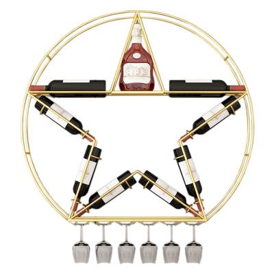 China 2021 New Arrival Gold Wine Rack Wine Rack Convertible Hanging for sale