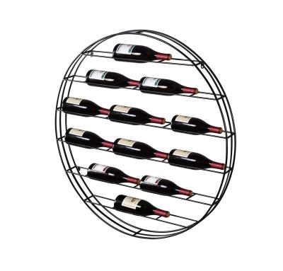 China Minghou Wholesale Wall Mounted Best Selling Modern Design Metal Wall Mounted Wine Rack For Living Room for sale