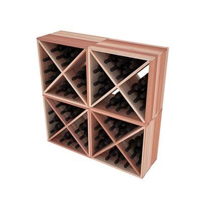 China Minghou X Style Solid Wood Popular Stackable Pine Wood Wine Display Racks For Wine Bottles Solid Wood Wine Rack for sale