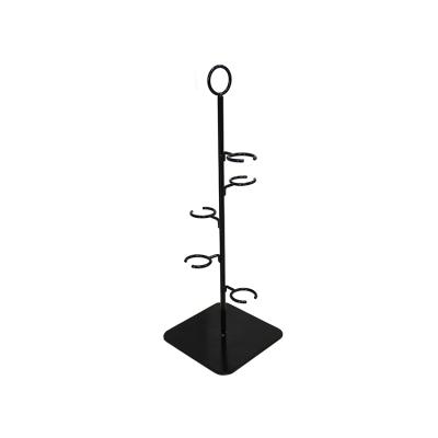 China Black Metal Countertops Home Decoration Wine Glass Hanging Racks Viable For Home Bar Or Restaurant for sale