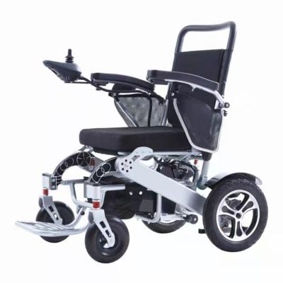 China 2020 aluminum alloy materials 4 wheel steel foldable training wheelchair power 250w*2 electric wheelchair for sale