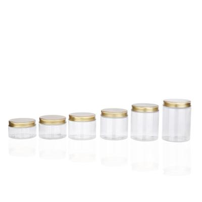 China PET Cosmetic Clear Amber Black Spice BEAUTY PACKAGING 30ml 50ml 100ml 120ml 200ml 250ml 500ml Plastic Cream Jar With Plastic Lid for sale