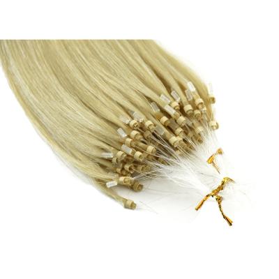 China Pulled Curly Double Ring Curl Blonde Micro Ring Hair Extensions for sale