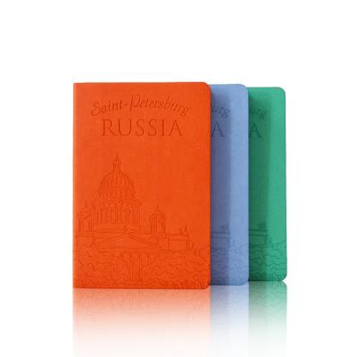 China 2022 Isometric School a6 PU Cover Planner Leather Soft Notebook Students Mini Notebook for sale