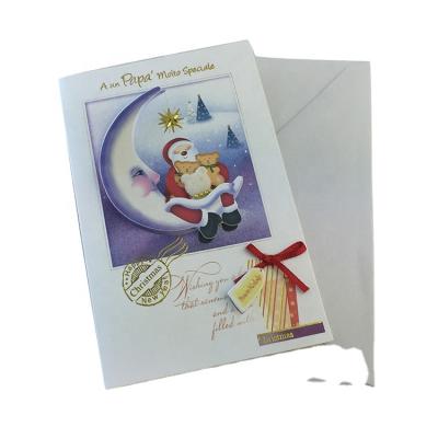 China Custom Logo Printed Dissimilarity Customized 3D Style Christmas Card for sale