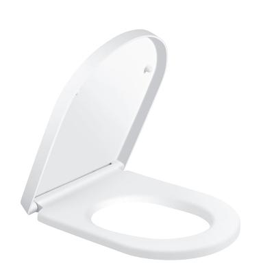 China China Manufacturer Slim D Shape PP WC Modern Toilet Seat Cover With Soft End for sale