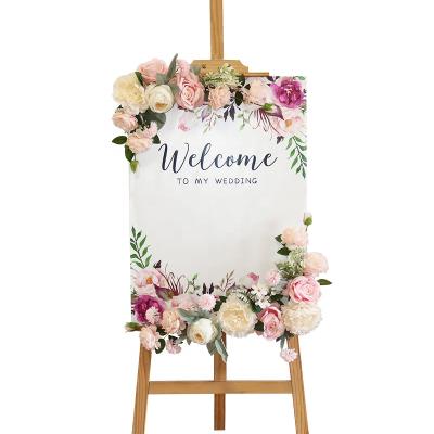 China Modern Love Mr. And Mrs. Wedding Welcome Sign Holder Stand Board Wedding Reception Sign for sale