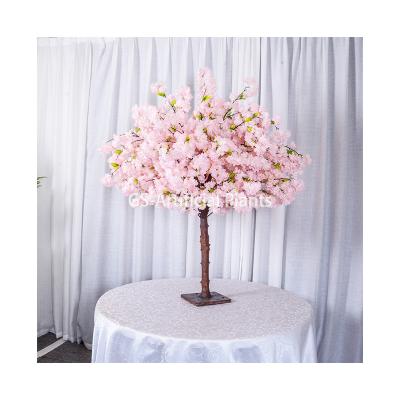 China Artificial Tree Wedding White Pink Cherry Blossoms Artificial Flower Indoor Decoration 120cm Height Minimalist Centerpieces for sale