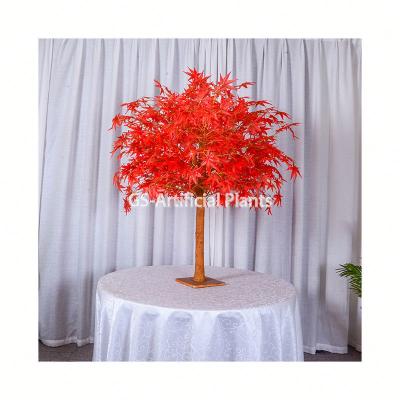 China Factory Customization Japanese Style Popular Wood Tree Color Size Artificial Red Maple Tree for Home Red Maple and Wedding Artificia t for sale