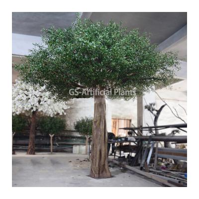 China Customized CLASSIC Size And Color Artificial Olive Tree Plant Trunk Tree Wooden Landscape Decoration Artificial Olive Tree for sale