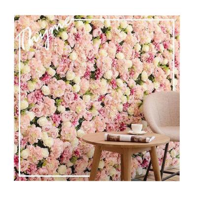 China CLASSIC Customize 40*60cm Artificial Flower Panel Rose Wall For Wedding Indoor Decoration for sale