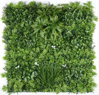 China CLASSIC 100*100cm Ultraviolet-proof Outdoor Green Wall Grass Panel Garden Plant Green Artificial Wall Panels for sale