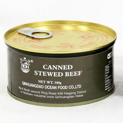 China Artificial Color Does Not Flesh Products Canned Cooked Beef 340g Military Grade for sale