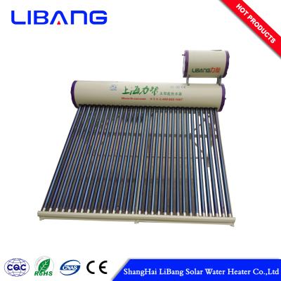 China Color Steel Quality Assured Korea Copper Finned Medium Solar Energy Heating System Solar Water Heater for sale