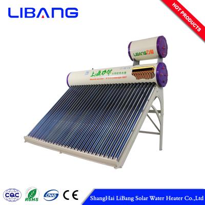 China Galvanized Steel Compact Pre Heated Pressured Solar Water Heater for sale