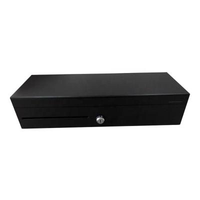 China Black Color Flip Top Cash Drawer Lockable Flip Top 8 Coins Electronic Safe Cash Register Drawer RJ12 Piggy Bank For POS System / for sale