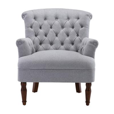 China Modern Wholesale Chair For Living Room Single Sofa Modern Dining Chairs Light Gray Hotel Furniture for sale