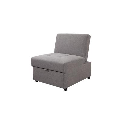 China Adjustable Armless Sofa Morden Single Chair Living Room Furniture Fabric Single Sofa (Height) Sleeper Sofa for sale