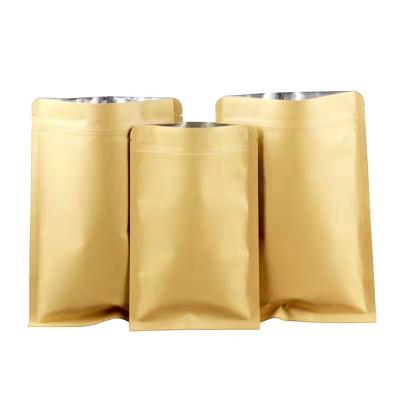 China China Packaging Paper Bag Rectangle Kraft Paper Moisture Proof Aluminized Flat Pouch for sale