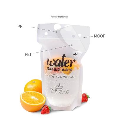 China Disposable Double-hole Straw Juice Bag Microwave Disposable Plastic Beverage Packaging Bag for sale