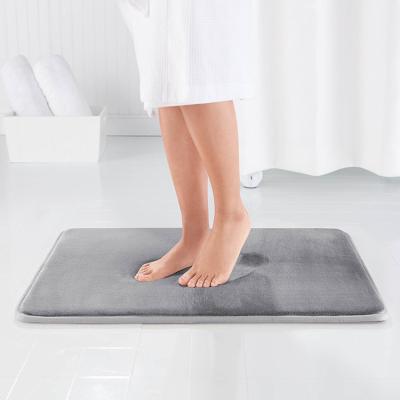 China Sustainable Memory Foam Bath Mat For Bathroom Washable Plain Soft Water Absorb Non Slip Bath Mat Set Customized Logo for sale