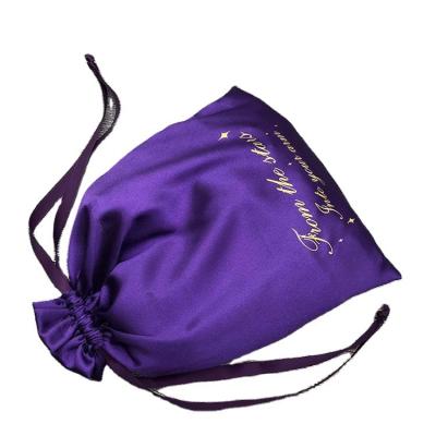 China Eco-friendly Manufacturer Custom Logo Printed OEM Drawstring Dust Bags Silk Satin Dance Shoes Bag for sale