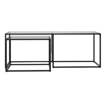 China Removable Cover Minimalist design for living room furniture aluminum alloy glass tabletop double panel coffee table for sale