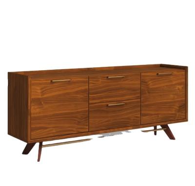 China Modern Modern style bedroom furniture with 4 drawers walnut wood TV cabinet for sale