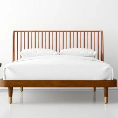 China Modern New Modern design bedroom furniture solid wood king size bed for sale