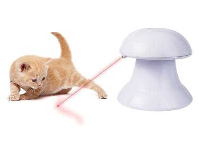 China Multi Speed Plastic Electric Cat Laser Toy With 360 Degree Rotate Class II Standard for sale