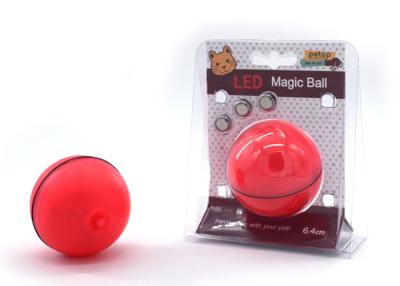 China Professional Plastic Cat Balls Electronic Auto Motion LED Ball For Funny Pet for sale