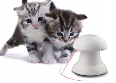 China Automatic Rotating Cat Laser Toy In White Color With 4 Speed / Time Setting for sale