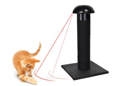 China Animales domésticos interactivos del punto del gato del juguete rojo automático del laser en casa que rasguñan el poste en venta