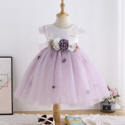 China High Quality Breathable Ready Made Tulle Kids Dress Kids Dress Up Bridesmaids Dress for sale