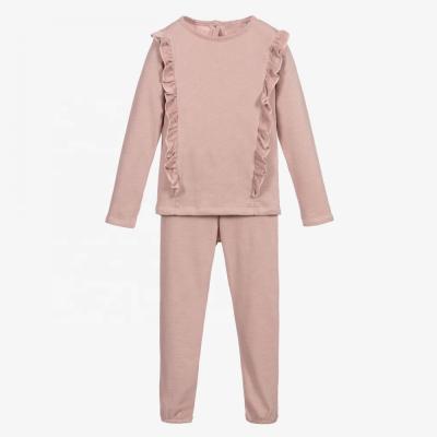 China Customized Design Casual Solid Soft and Comfortable Fabric Teenager Girls Sets Fall Girls Clothes for sale