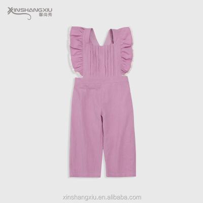 China 2020 Summer Pinafore Pants Private Label Kids Girls Clothes Breathable Overall Pants for sale