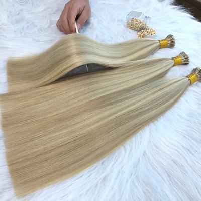 China Wholesale Prebonded Italian Double Drawn I-tip Curly Curl I Tip Hair Extensions Virgin Keratin Hair Extensions for sale