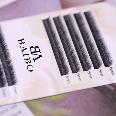 China Long Natural 2022 New Eyelash Extension Own Custom Branded VolumeLashes Premade Silk Short Rod Volume Fan Eyelash Extensions for sale