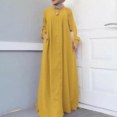 China Wholesale Anti-static Long Muslim Dress Plus Size Women's Clothing Women's Long Robe Loose Muslim Jilbab Abaya Dress for sale