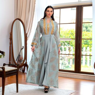 China Dubai Evening Dresses Long Moroccan Kaftan Abaya Ramadan Eid Mubarak Muslim Suits Women Viable Set Islam Clothing Saudi Arabia Turkey for sale