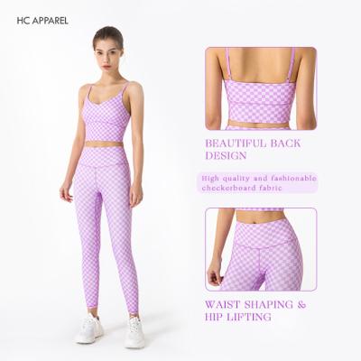 China New Women Yoga Set Breathable High End Seamless Fitness Suit Sports Suit Pink Yoga Set For Sale for sale