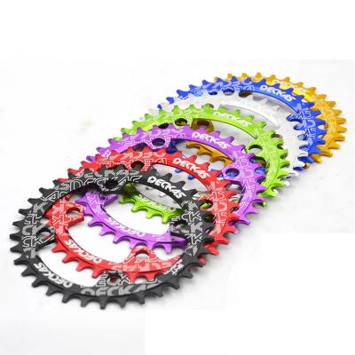 China BMX Deckas 104BCD Round Narrow Chainring MTB Mountain Bike Crankset Bicycle 104BCD 32T 34T 36T 38T Crankset Tooth Plate Parts 104 BCD for sale