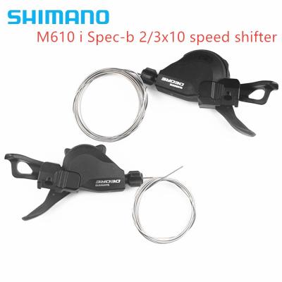 China Carbon Steel Shimano Deore M610 i SL-M610 2x10/3x10 Shift Lever Spec-B Set Clutch Rapidfire Trail MTB R+L 2/3x10 Gear for sale